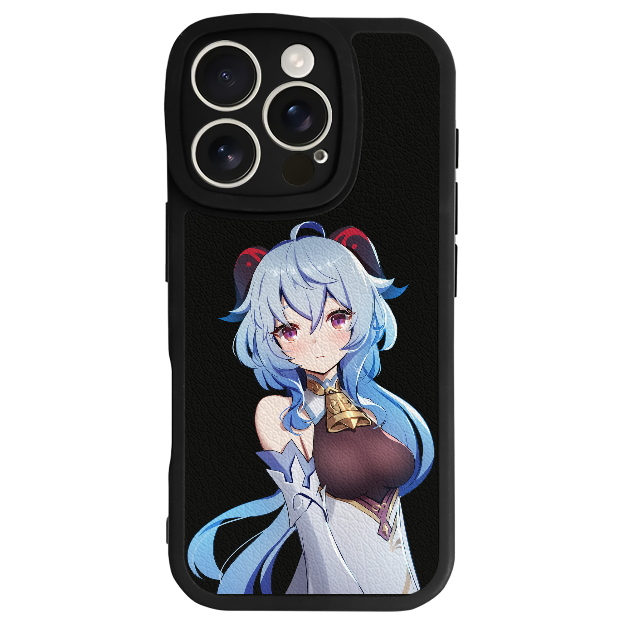 げんし神 甘雨 かんう genshin Ganyu 【iPhone 16シリーズ対応】シリコンスマホケース（レザー調） 材質：シリコン
